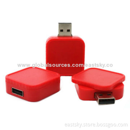 Square Swivel Style USB Drive, Like a Square Box, 64MB to 32GB Memory CapacityNew